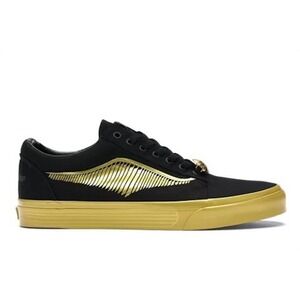 Vans Harry Potter Golden Snitch Sneakers Womens 6.5 Black Gold Old Skool Shoes